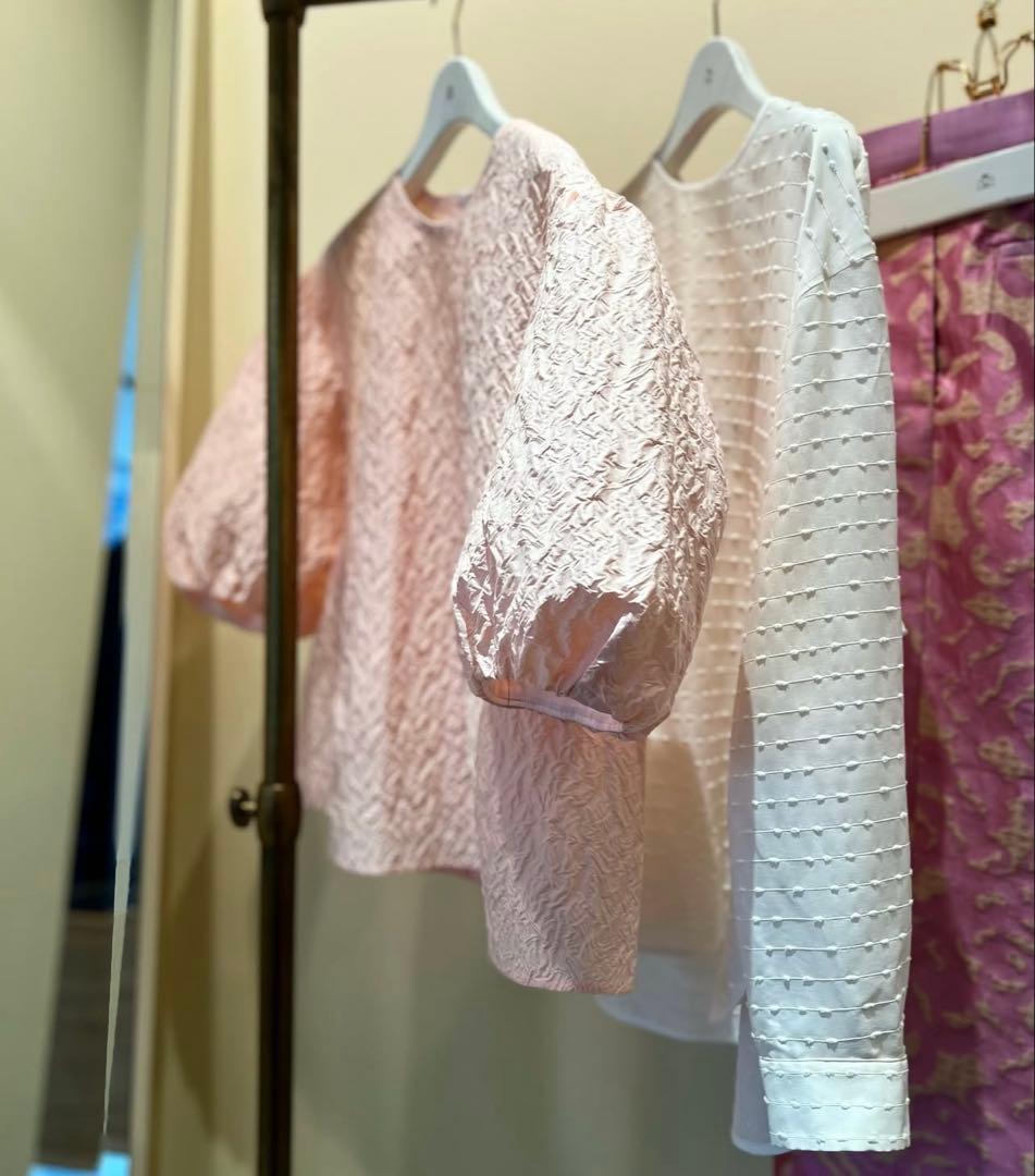 お値下げ＊ Drawer ネップノーカラーブラウス　38