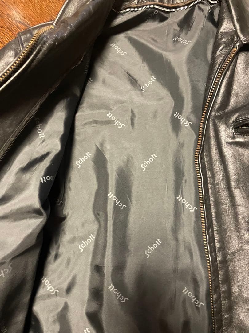 Schott ショット メンズ ダブルライダース レザージャケット ボア 40