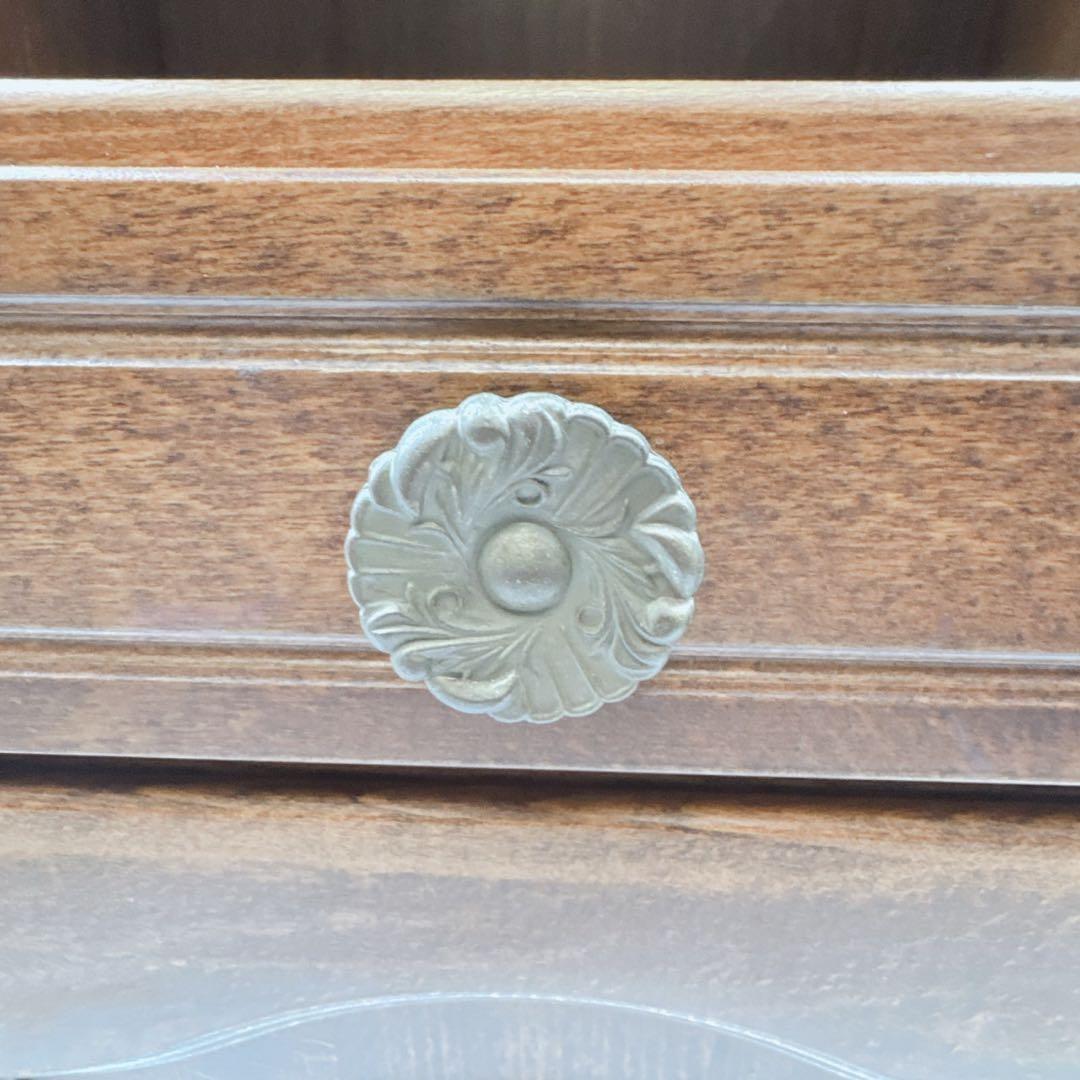 k1865 昭和レトロ カリモク コロニアル 木製コールキャビネット 電話台