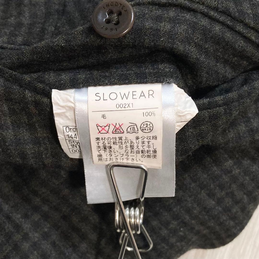 INCOTEX インコテックス スラックス ウール グレー チェック 48 美品