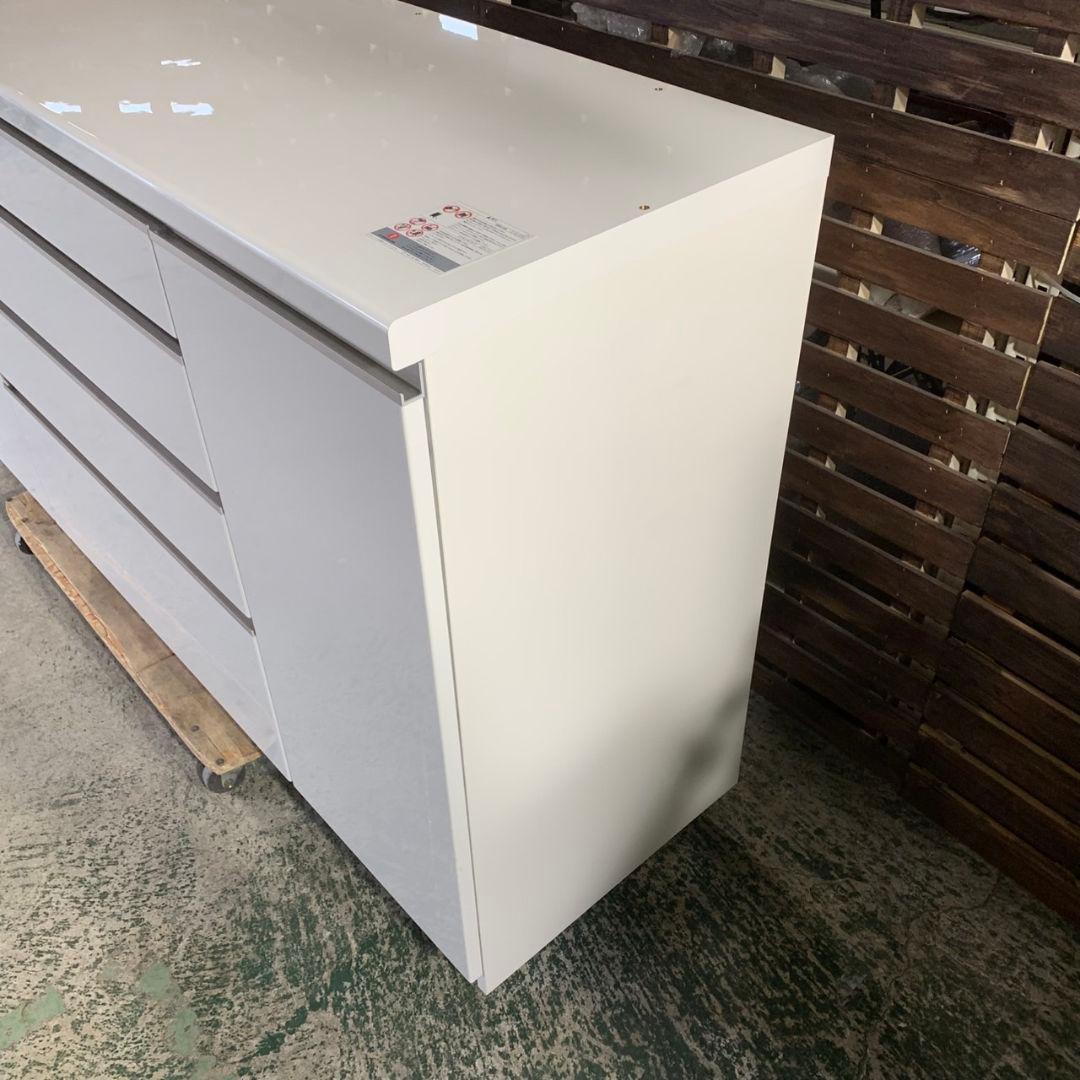 J040\" パモウナ W1600 キッチンカウンター ホワイト 白