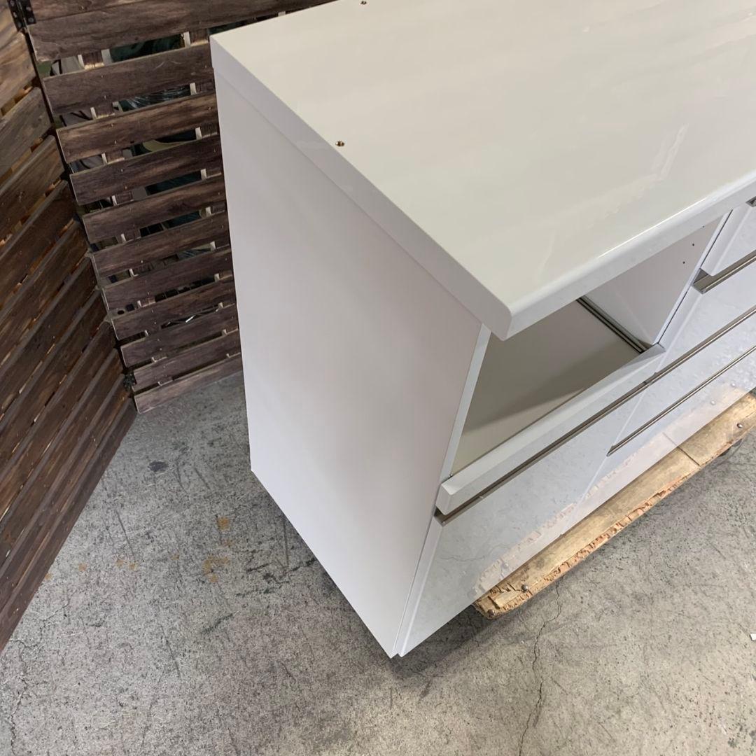 J040\" パモウナ W1600 キッチンカウンター ホワイト 白