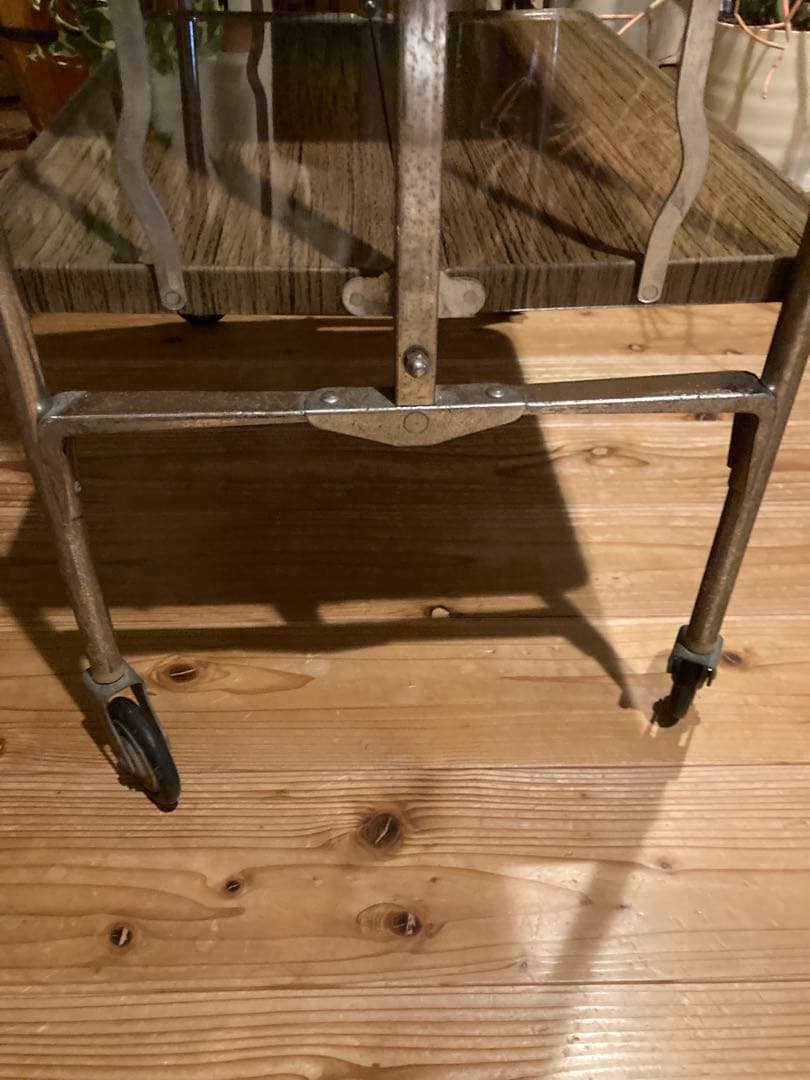 昭和レトロ　ワゴン　折りたたみ　キャスター付　レトロポップ