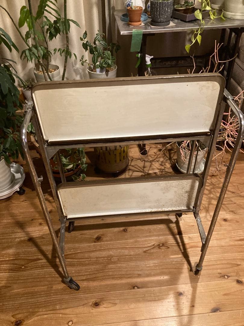 昭和レトロ　ワゴン　折りたたみ　キャスター付　レトロポップ