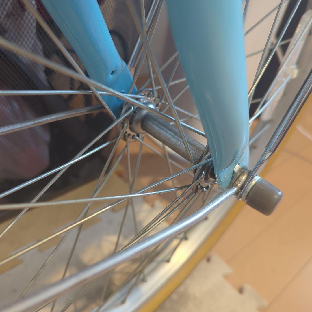 a.n.design works キッズ自転車 水色 前カゴ付き