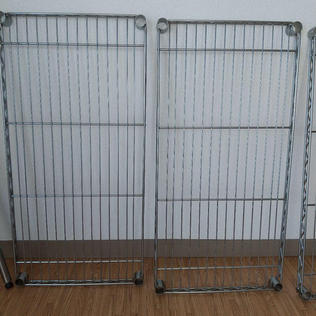 momoホームエレクター 90㎝×45㎝シェルフ棚4枚アクリル板１枚