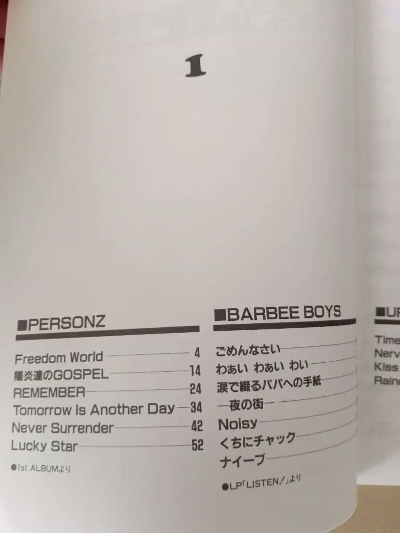 バンドスコア　パーソンズ　バービーボーイズ　アップビート