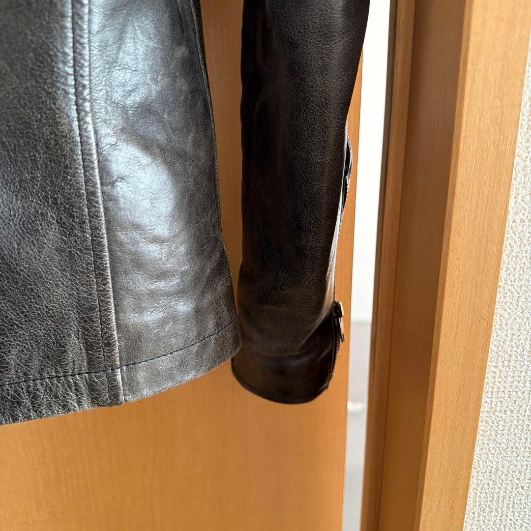 無印良品　ライダース　ジャケット　シングル　本革
