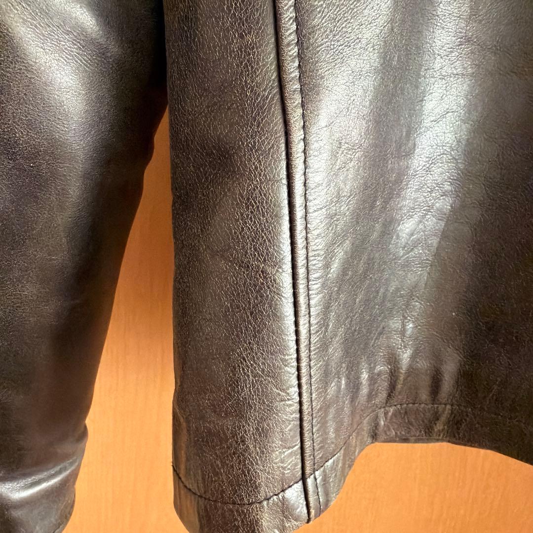 無印良品　ライダース　ジャケット　シングル　本革