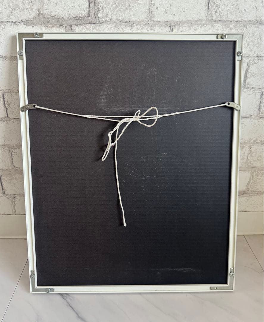 北欧、暮らしの道具店　6周年記念オリジナルポスター「北欧のかご」グレー額縁付き