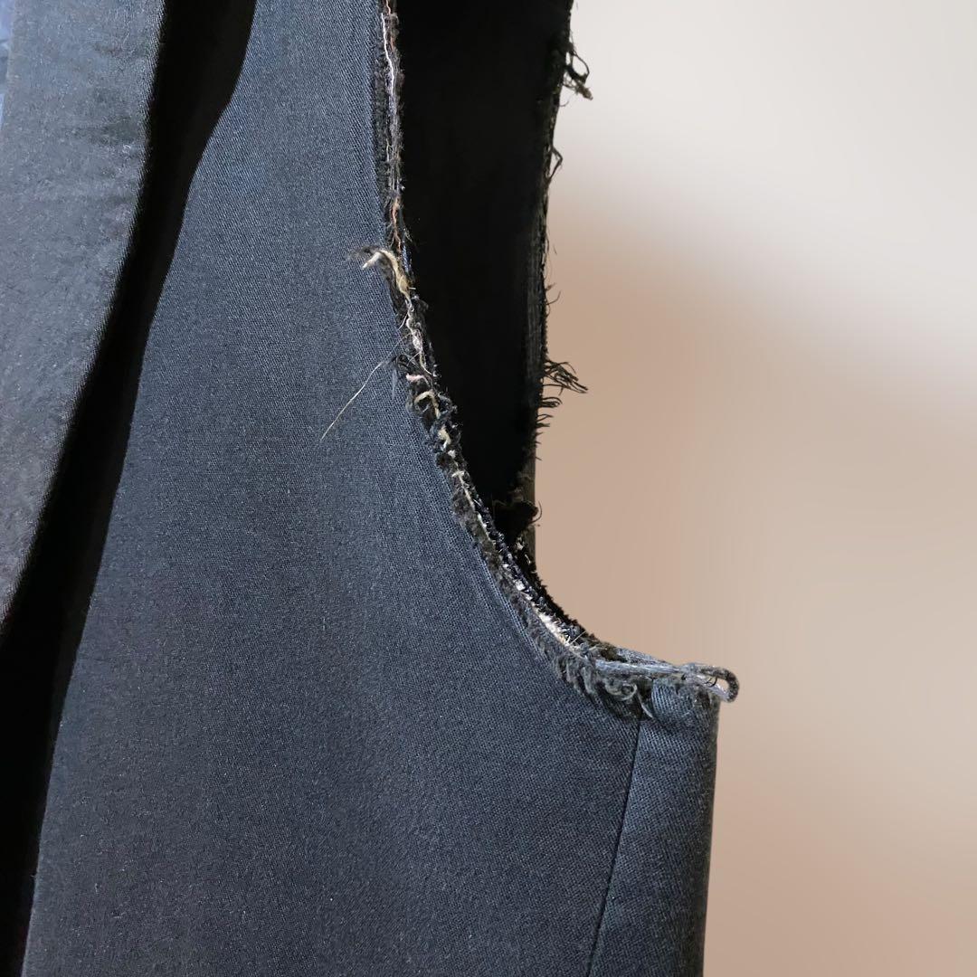 1999SS RAF SIMONS ARCHIVE ノースリーブコート ブラック