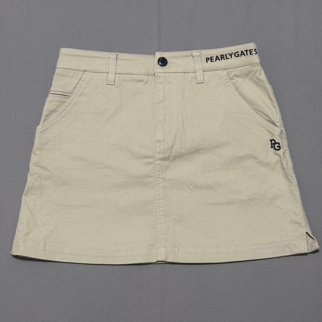 パーリーゲイツPEARLY GATES ロゴリボンストレッチコットンスカート 0