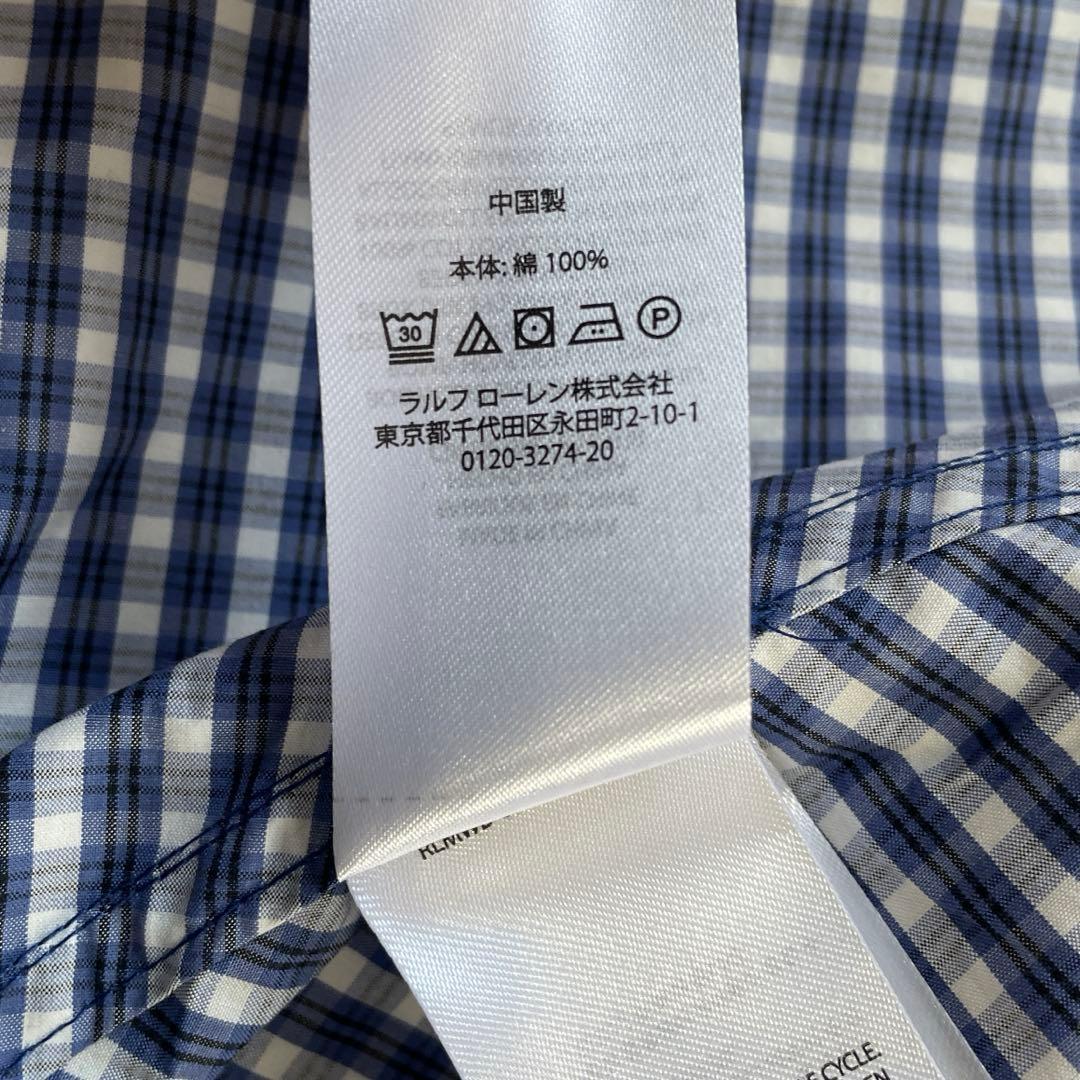 【美品】ポロラルフローレン ギンガムチェック ラップワンピース 中村アン着用