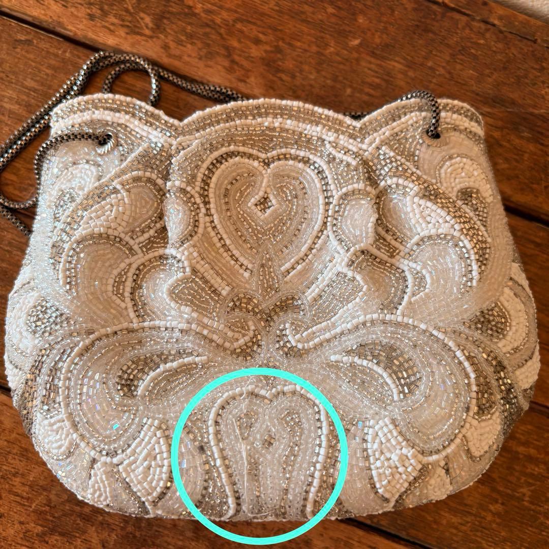 希少　美品 Lumyはしもと ルミー　総ビーズバック　和装　昭和　ヴィンテージ