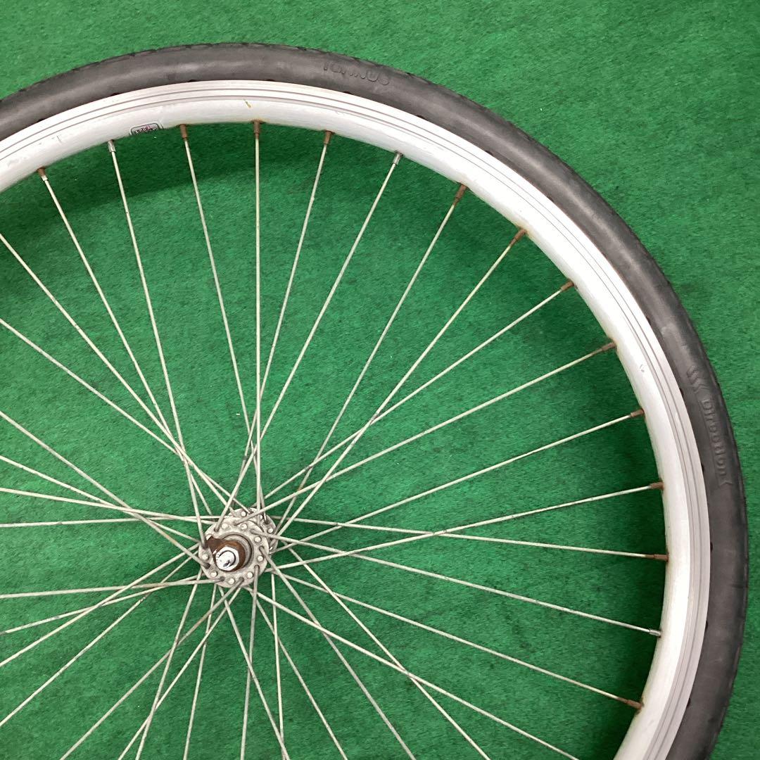 エアレスタイヤ　前輪　26x1-3/8　タイヤ付　ノーパンクタイヤ　26インチ