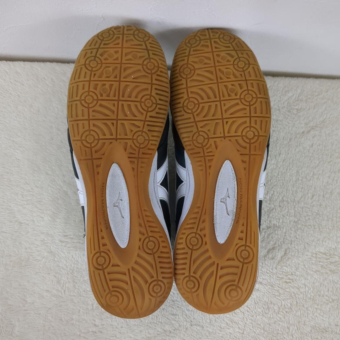 【人気】MIZUNO　モレリアIN　フットサルシューズ　レザー　黒　26.5cm