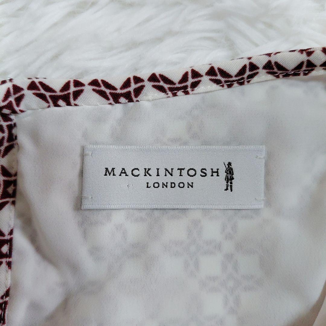 未使用級✨マッキントッシュロンドン　幾何学 ワンピース　レッド系　ジャージ 38