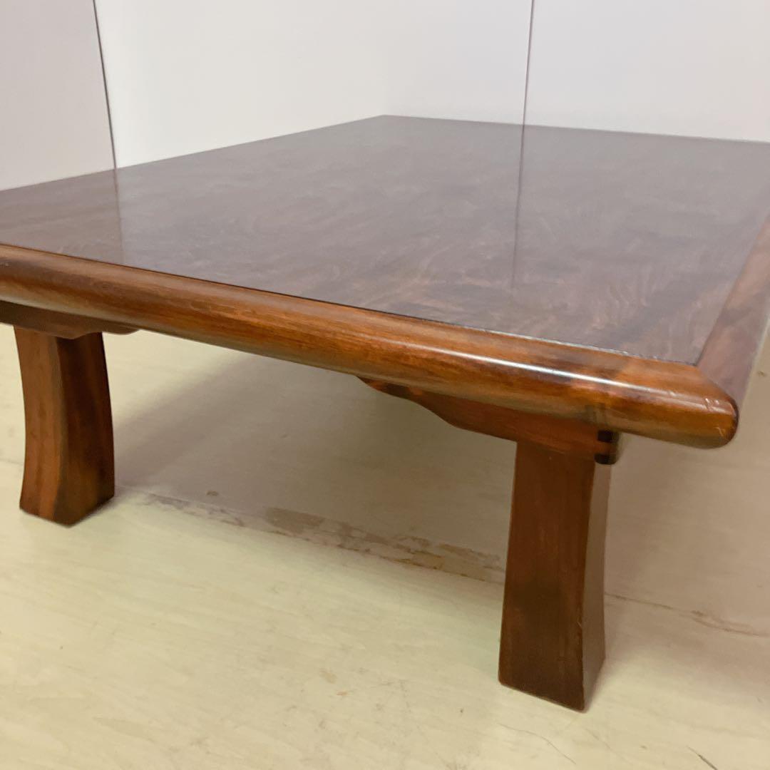 木目調　折りたたみ脚　ダイニングテーブル　ローテーブル　センターテーブル