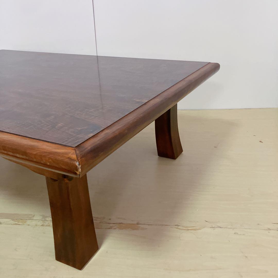 木目調　折りたたみ脚　ダイニングテーブル　ローテーブル　センターテーブル