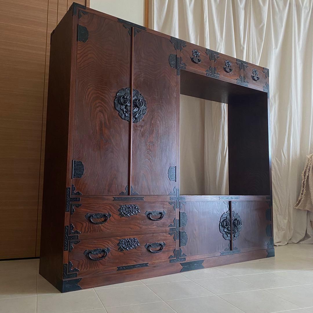 美品　岩谷堂　岩谷堂家具　飾り棚　茶箪笥　箪笥　民芸家具　岩谷堂箪笥　和　棚