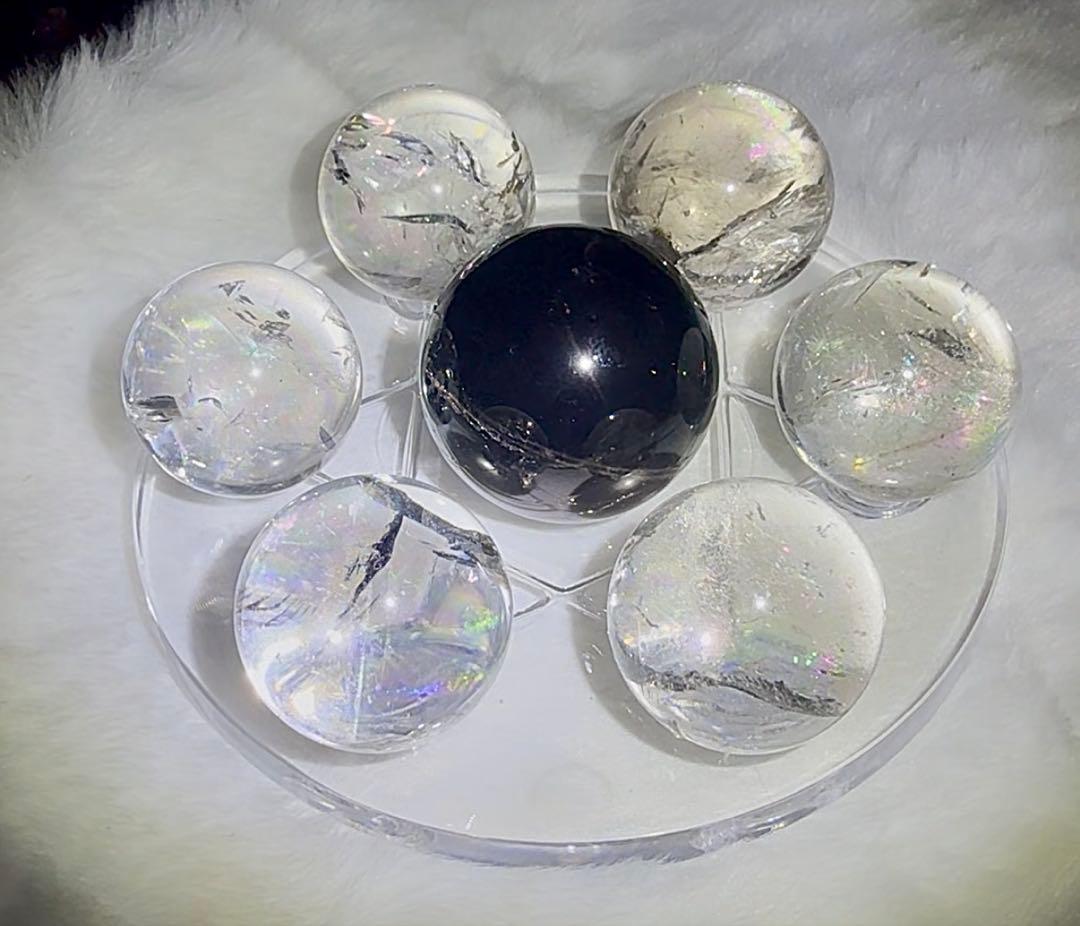 モリオン&爆虹水晶スフィア Select by Amulet〜天然石