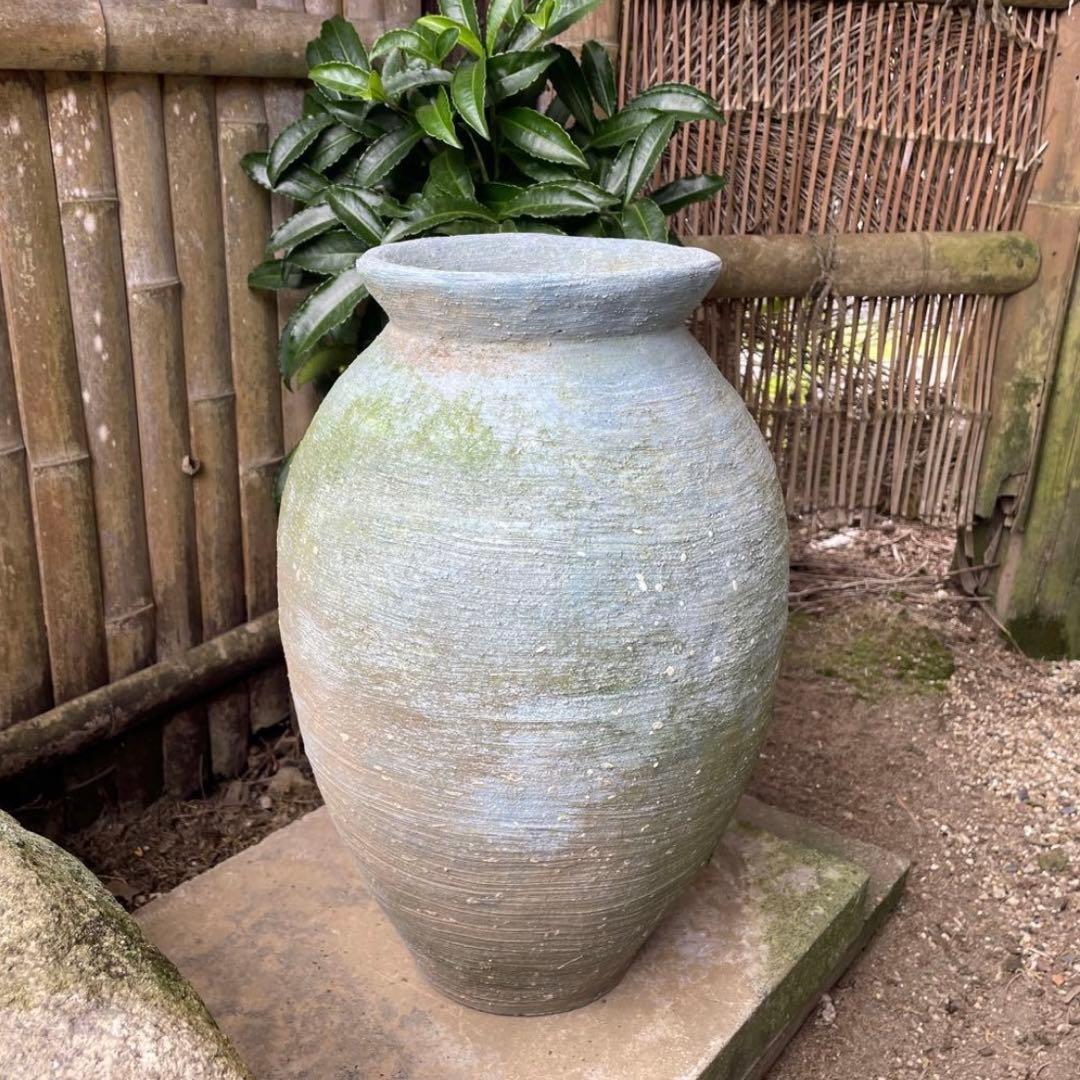 壺 傘立て 花器 高さ(約)43㎝ ビンテージ 昭和レトロ オブジェ