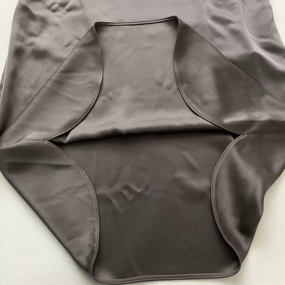 theory luxe サテンシャツワンピース　ボウタイ　比翼ボタン　38