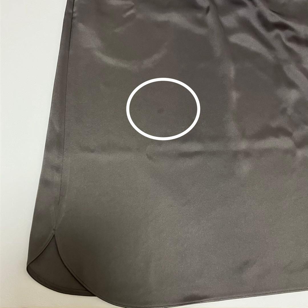 theory luxe サテンシャツワンピース　ボウタイ　比翼ボタン　38