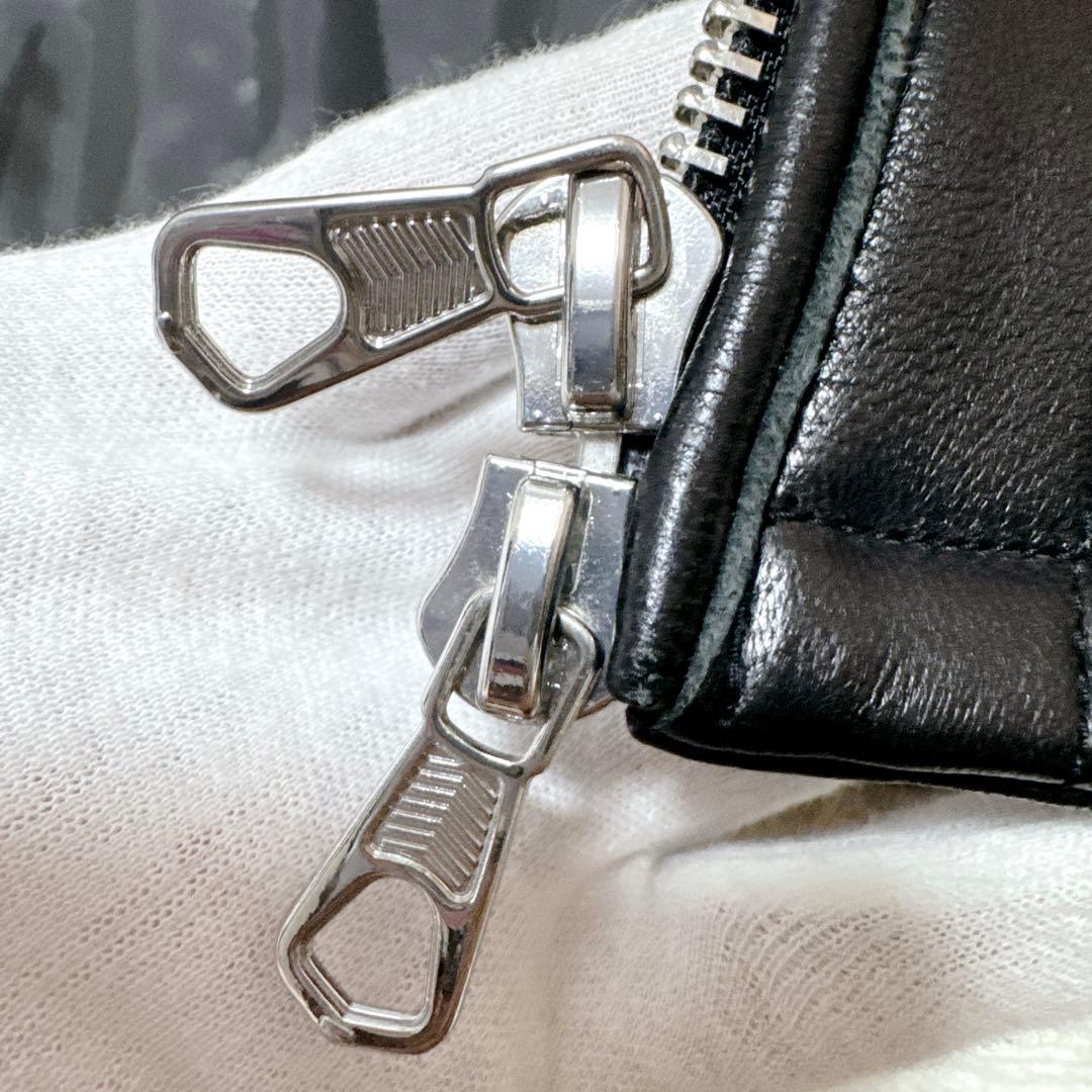 テットオム　羊革　シングルライダース　レザージャケット　L ラムスキン　本革