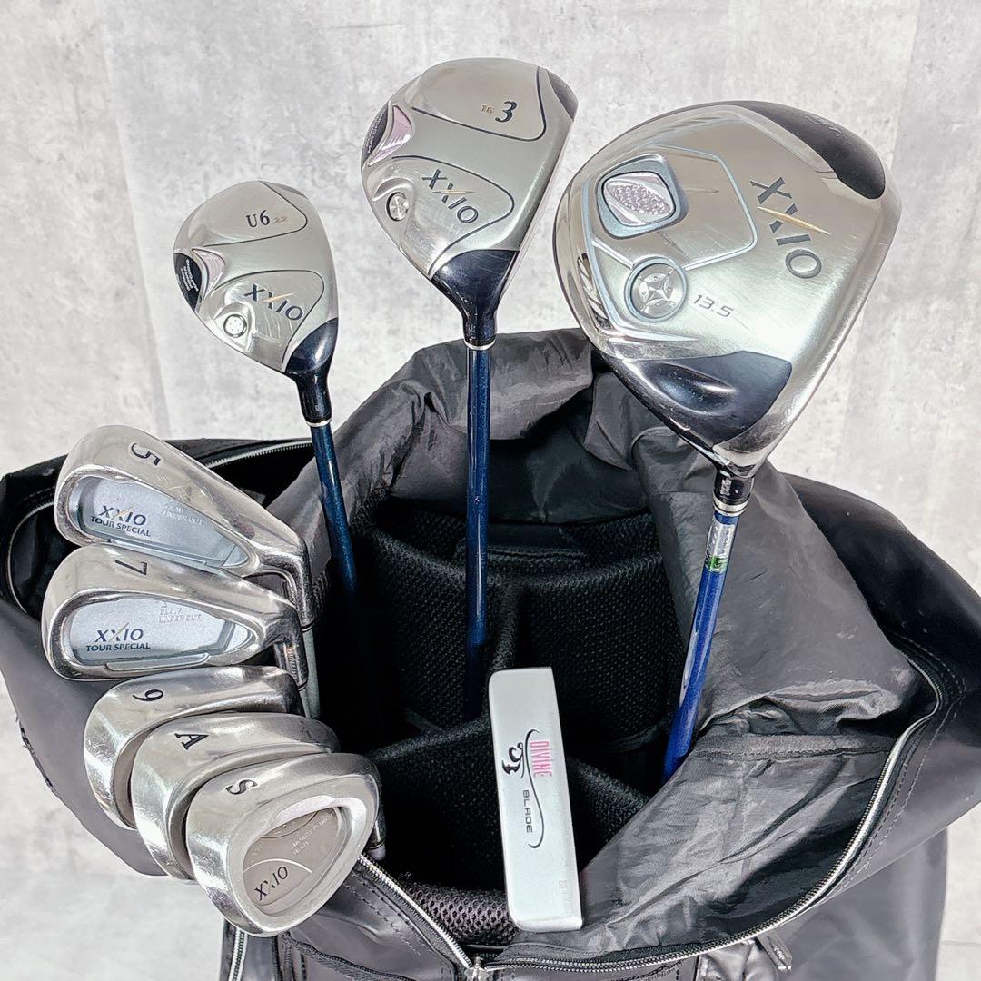 T227 XXIO ゴルフクラブ レディース セット 10点 黒 おしゃれ 入門
