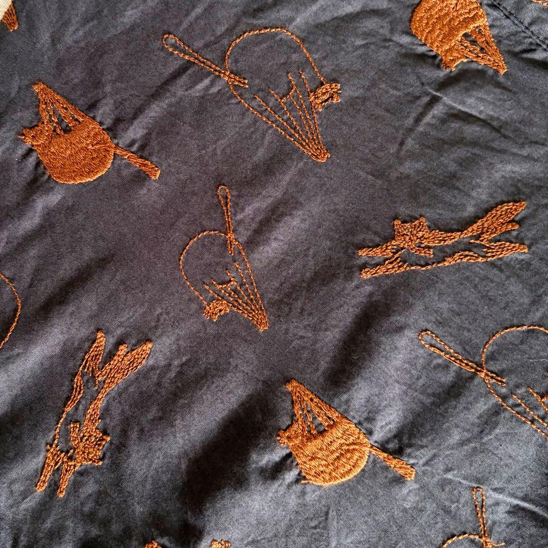 アデュートリステス LOISIR △∴+ 猫刺繍 ワンピース