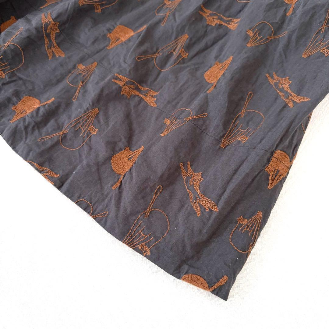 アデュートリステス LOISIR △∴+ 猫刺繍 ワンピース