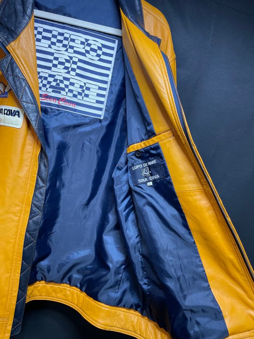 12万 シナコバ 船長 ロゴワッペン 中綿 羊革 ライダース 2L 1291