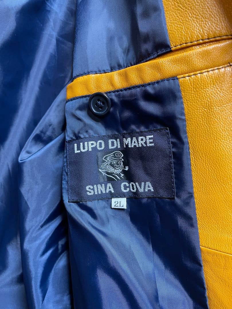 12万 シナコバ 船長 ロゴワッペン 中綿 羊革 ライダース 2L 1291