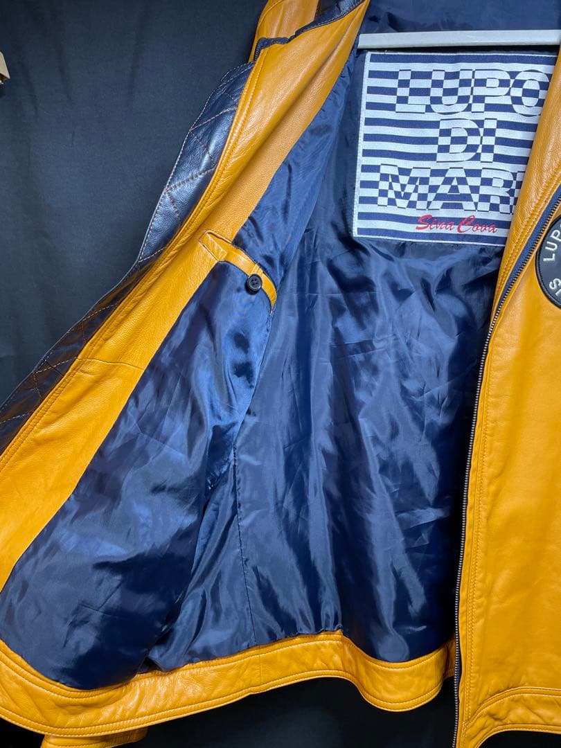 12万 シナコバ 船長 ロゴワッペン 中綿 羊革 ライダース 2L 1291