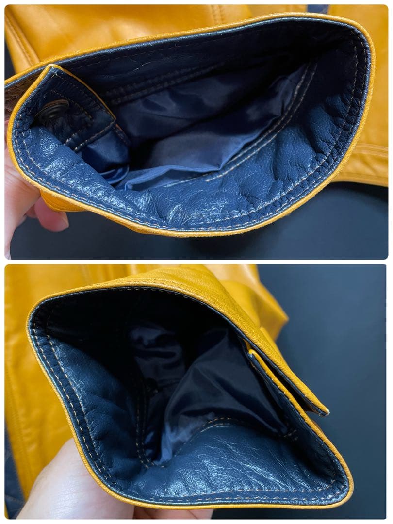 12万 シナコバ 船長 ロゴワッペン 中綿 羊革 ライダース 2L 1291