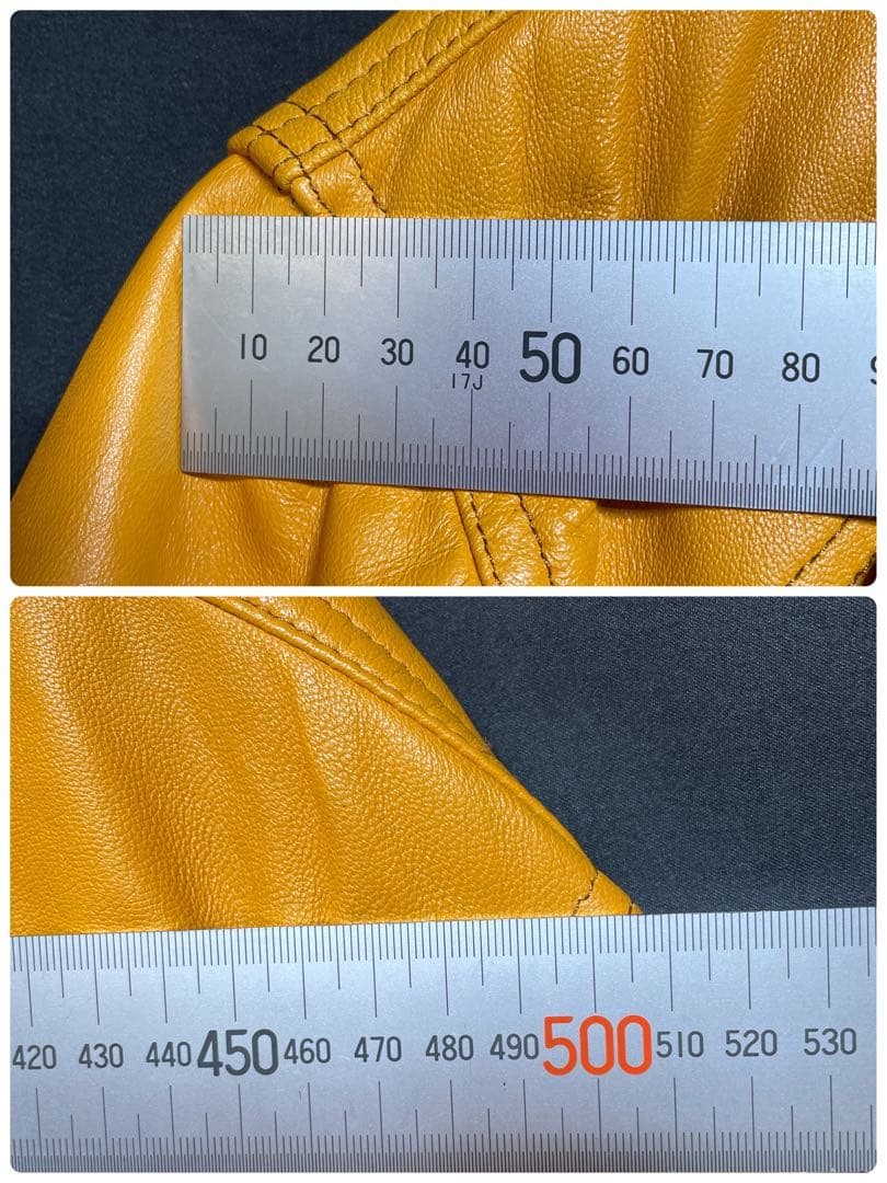 12万 シナコバ 船長 ロゴワッペン 中綿 羊革 ライダース 2L 1291