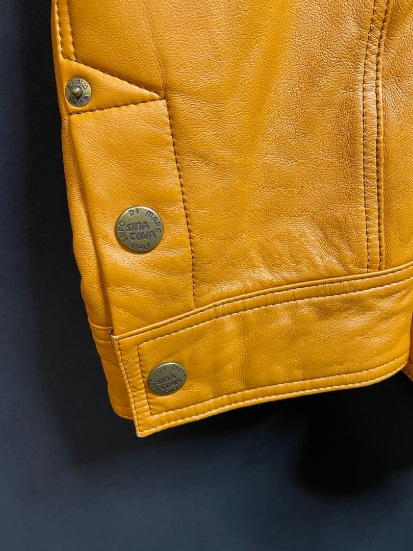 12万 シナコバ 船長 ロゴワッペン 中綿 羊革 ライダース 2L 1291