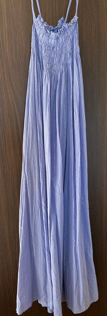 SLOBE IENAクリンクルギャザーキャミワンピース　パープル