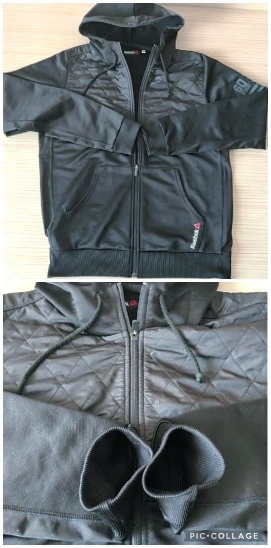 Reebok ハイブリッドスウェット 上下セット ブラック XO セットアップ