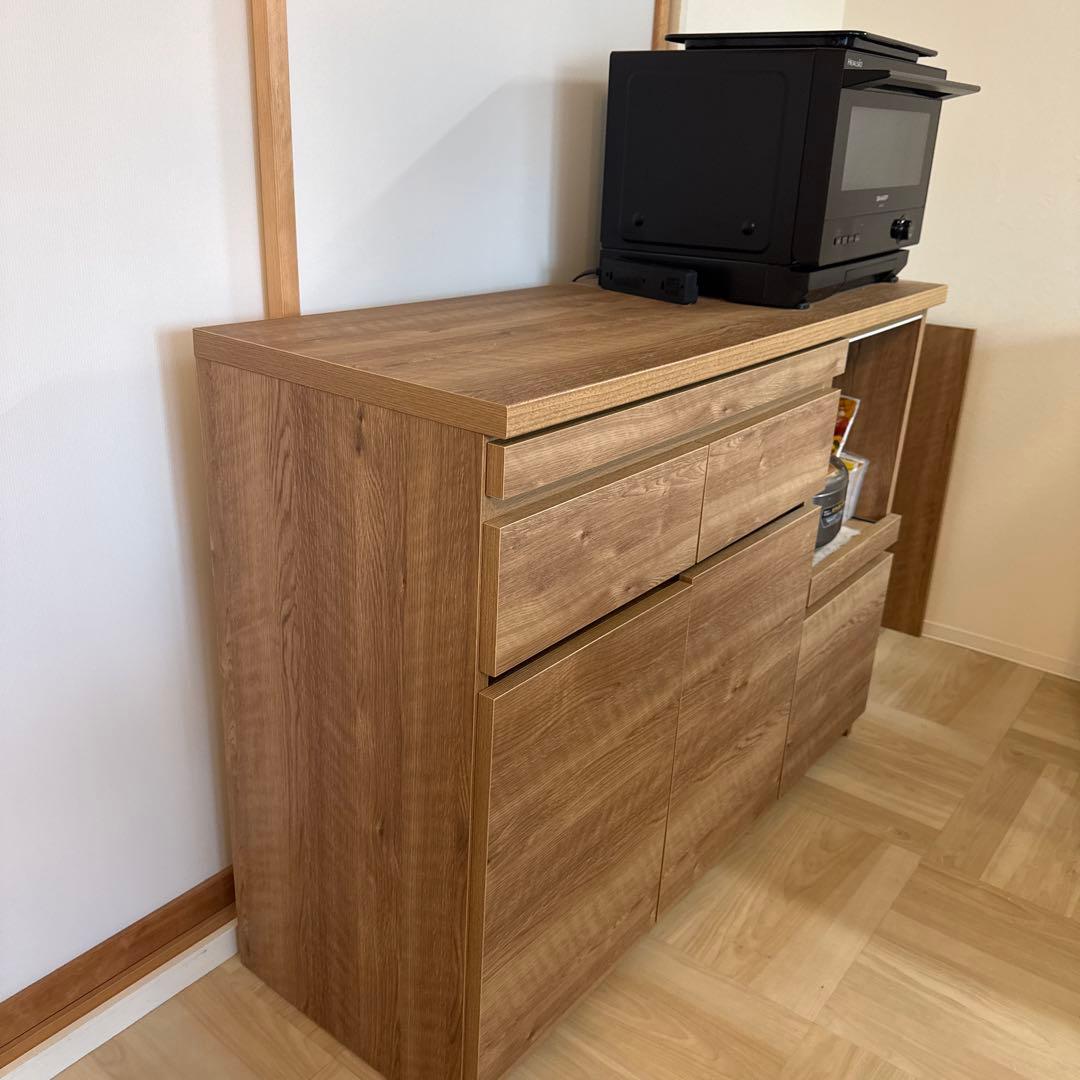 LOWYA 幅119.5cm ステンレスカウンター　キッチン収納