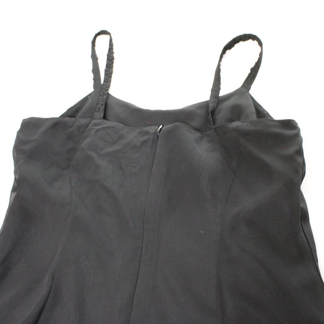 【日本製社交ダンス衣装】ワンピース ドレス Sanline 黒 無地 シンプル