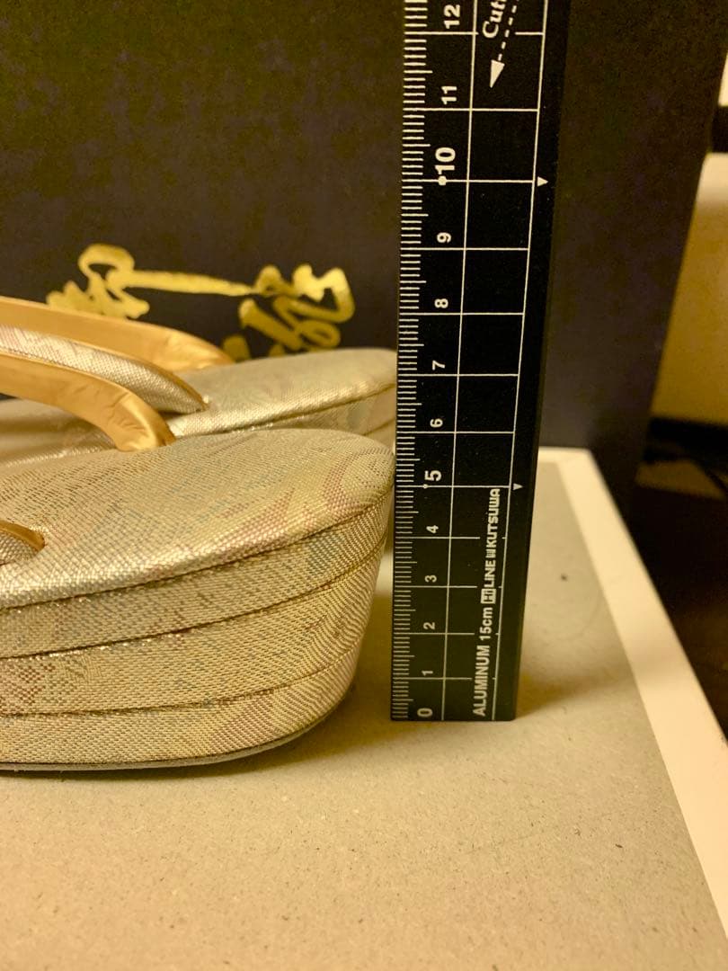 シルバー 和装用バッグと草履セット