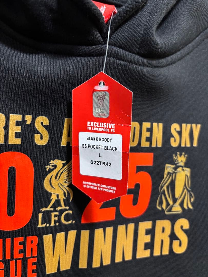 【新品・未使用】リバプール優勝記念パーカー 24/25プレミアリーグ優勝Lサイズ