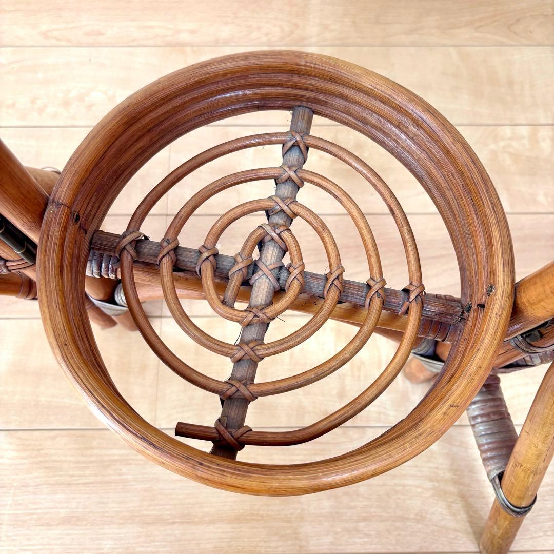 ラタン 折りたたみ式 フラワースタンド 3連 花台 プランタースタンド 観葉植物