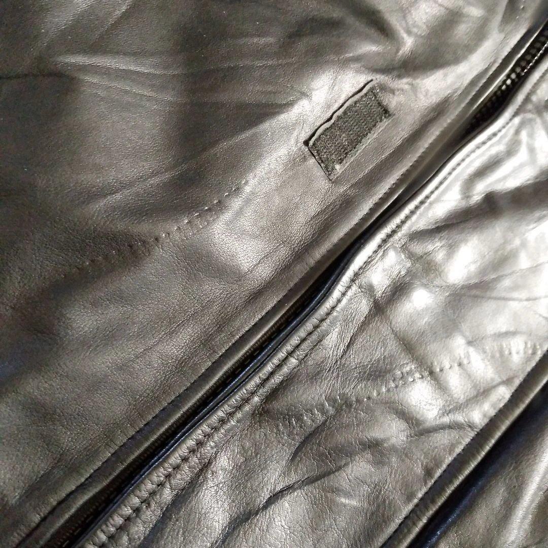 80s Vintage フランス軍 ファイヤーマンジャケット レザーカーコート