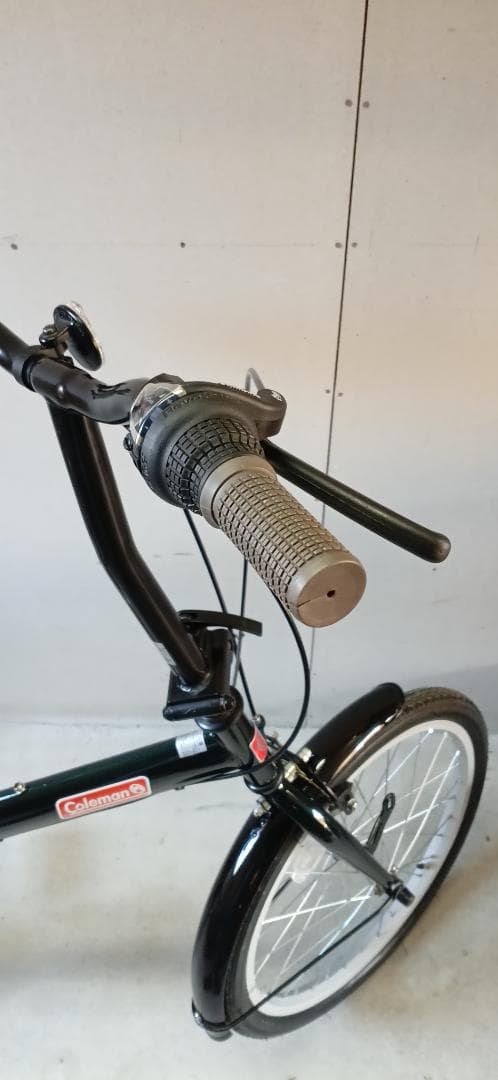 折りたたみ自転車 ダークグリーン 茶色サドル