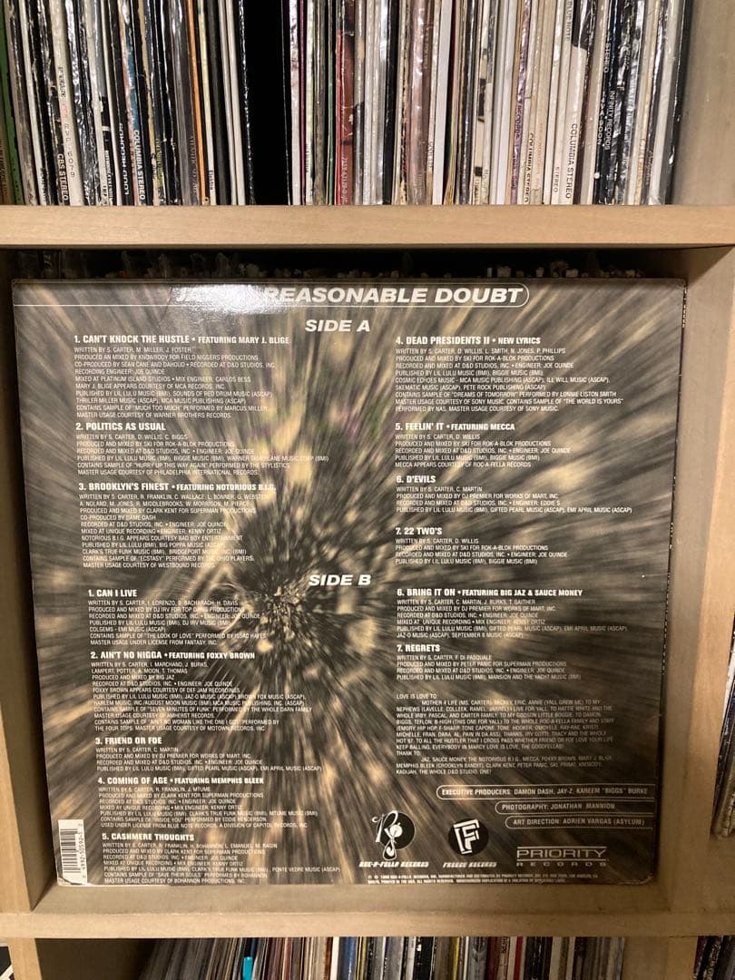 JAY-Z REASONABLE DOUBT レコード