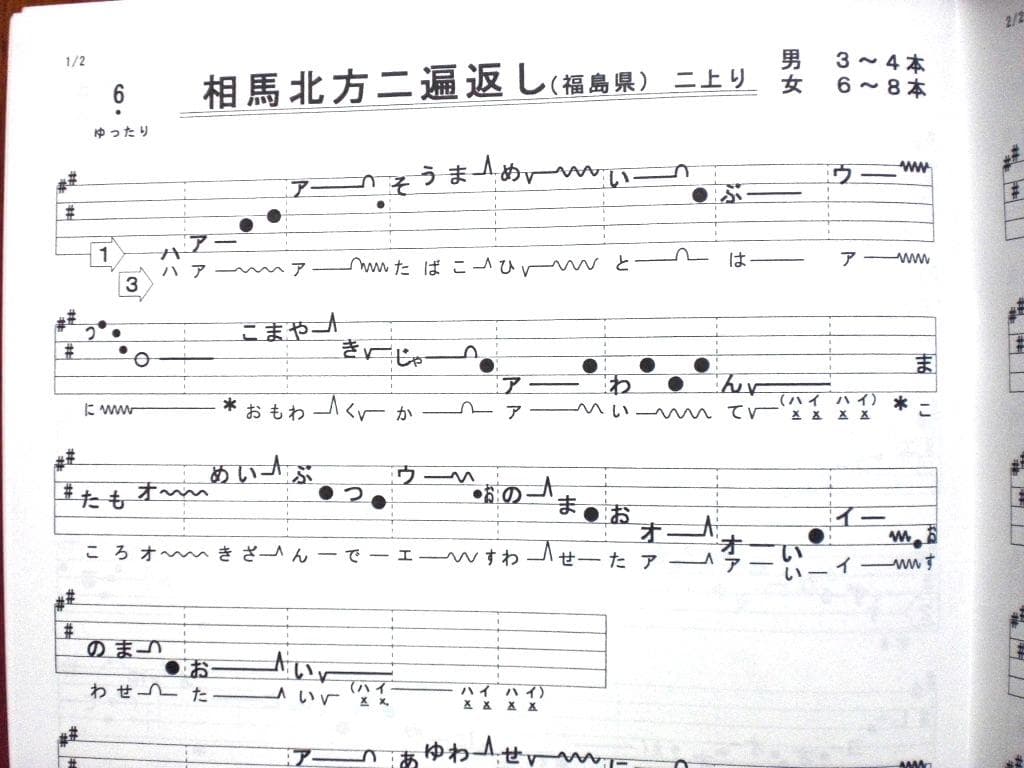 日本の民謡★五線譜10集セット～e17 教本/練習/上達/三味線/尺八/ 参考