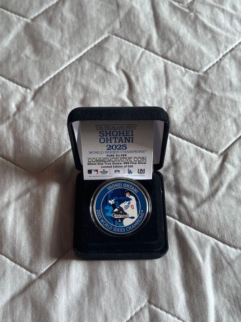 MLB ドジャース 大谷翔平 ワールドシリーズ 2025 優勝記念 純銀